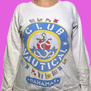Vintage 90s Club Nautical Bahamas Sweatshirt.